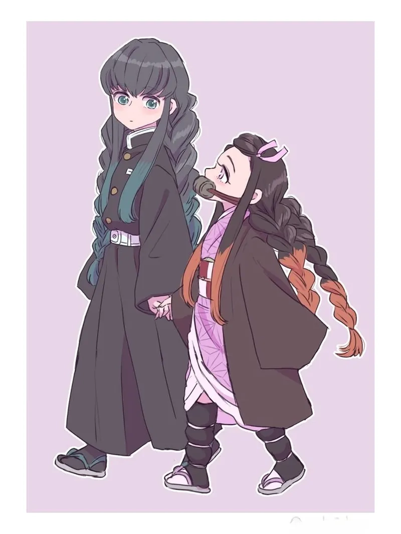Đôi bạn độc lạ Muichirou x Nezuko làm chao đảo cộng đồng fan