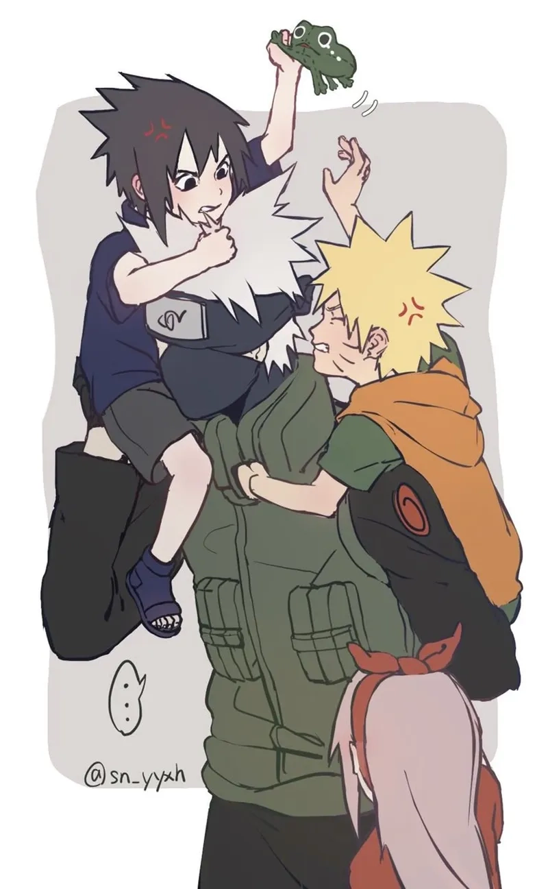 Đội hình mạnh mẽ với Kakashi Naruto Sasuke