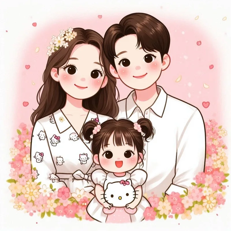 Đừng bỏ lỡ bộ ảnh chibi gia đình cute hot nhất hôm nay