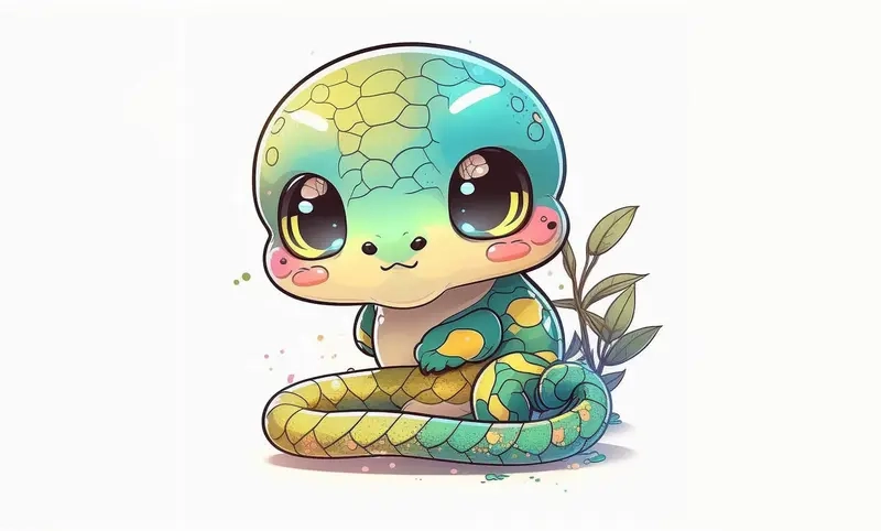 Đừng bỏ qua rắn chibi dễ thương siêu ngọt ngào