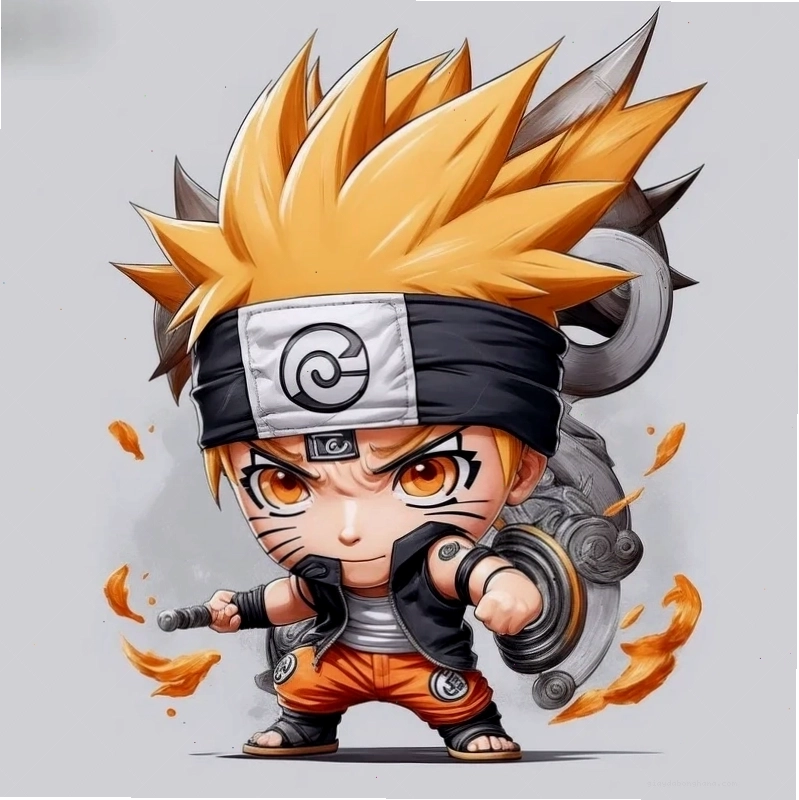 Fan anime yêu thích anime Naruto chibi cực dễ thương