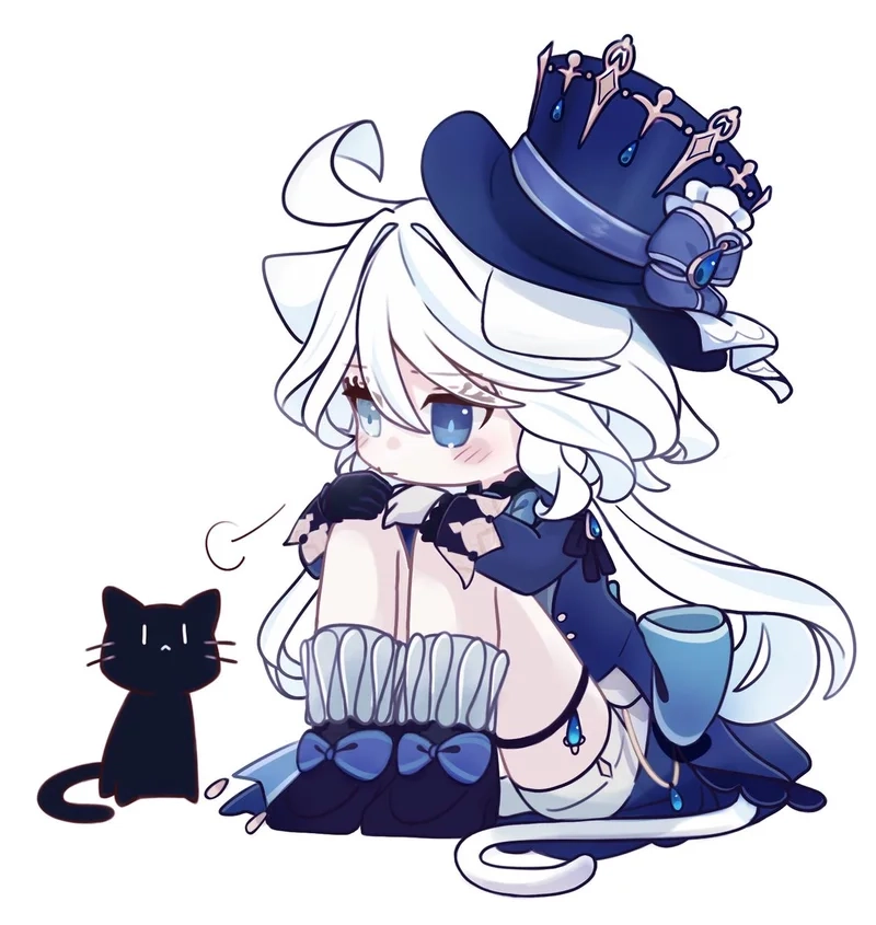 Furina chibi emote là lựa chọn lý tưởng cho các fan Genshin thích trò chuyện