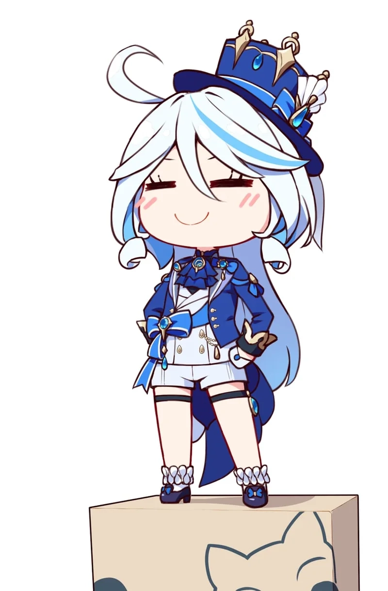 Furina chibi stickers cực kỳ dễ thương và thích hợp cho mọi fan anime
