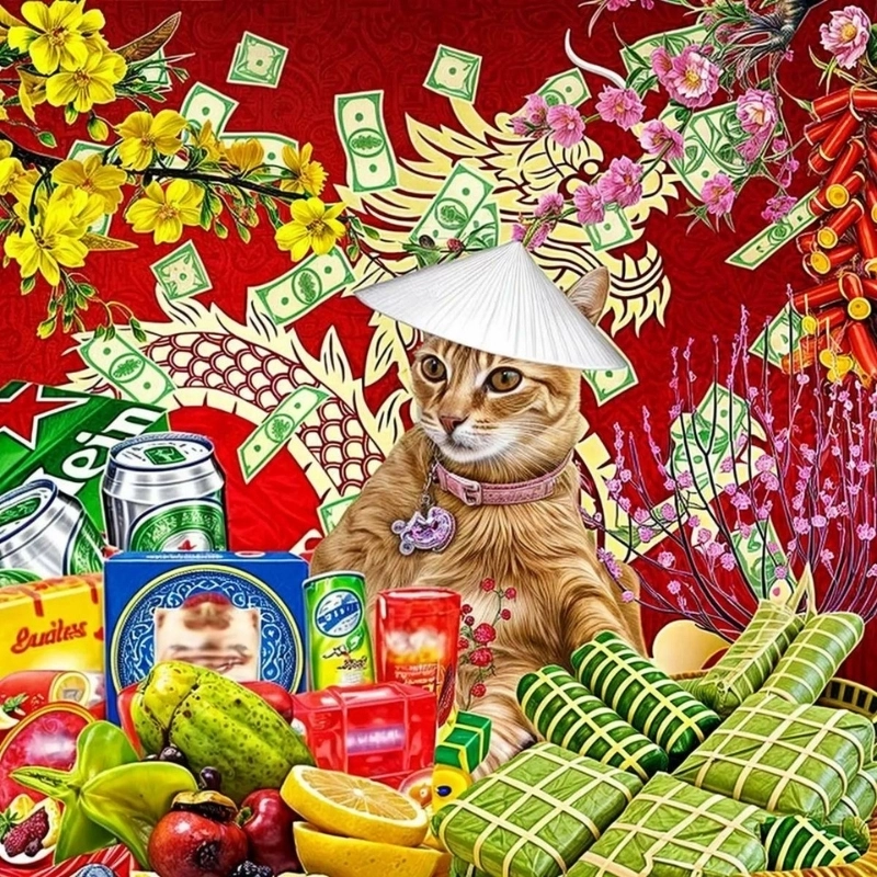 Ghép ảnh meme tết sáng tạo để tạo kỷ niệm đáng nhớ