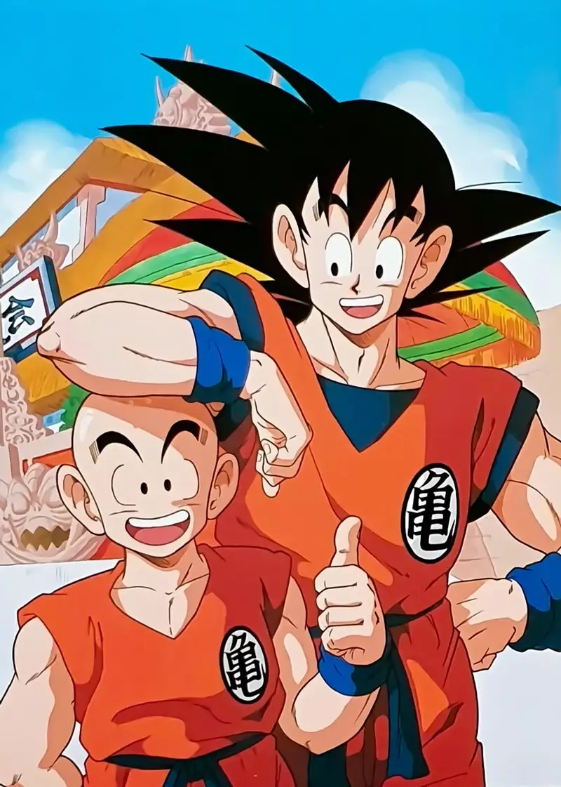 Goku and Krillin có mối quan hệ thân thiết như anh em trong Dragon Ball