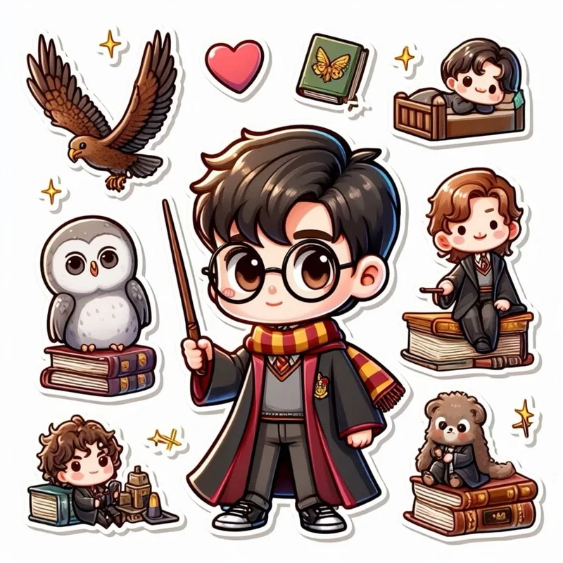 Harry potter chibi anime mang đậm phong cách nghệ thuật độc đáo