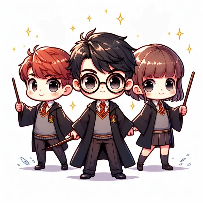 Harry potter chibi coloring pages mang lại niềm vui cho những ai yêu thích tô màu