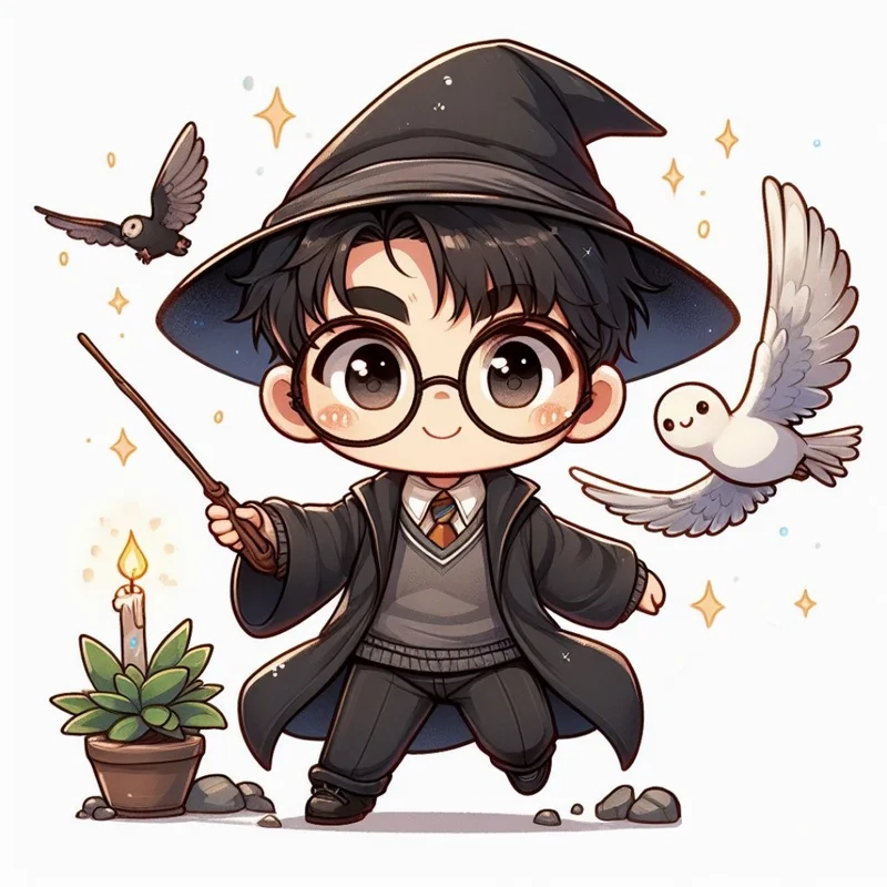 Harry potter chibi drawings dễ thương sẽ làm bạn say mê