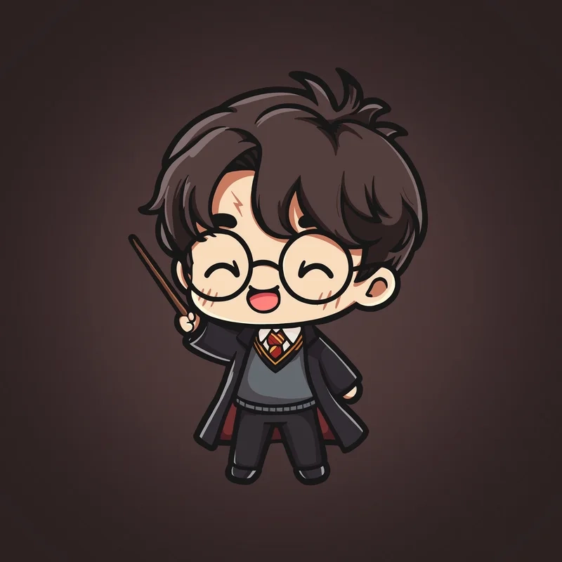 Harry potter chibi sticker là điểm nhấn tuyệt vời cho laptop và sách vở