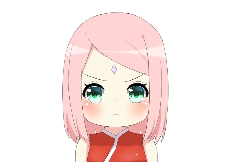 Haruno Sakura chibi cute được yêu thích bởi phong cách dễ thương.