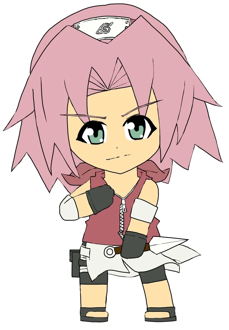 Haruno Sakura pink hair là điểm nhận diện nổi bật của nhân vật.