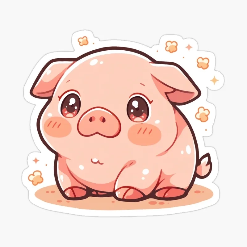 Heo chibi ngộ nghĩnh hồng hào cuốn hút