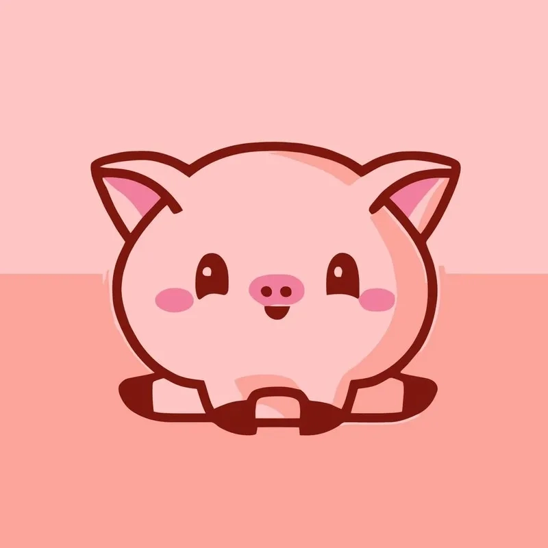 Heo dễ thương chibi mũm mĩm siêu cute