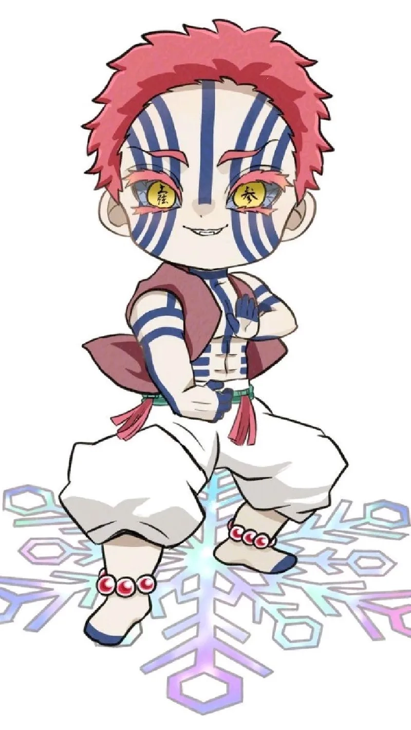 Hình Akaza chibi dễ thương không thể thiếu trong bộ sưu tập của bạn
