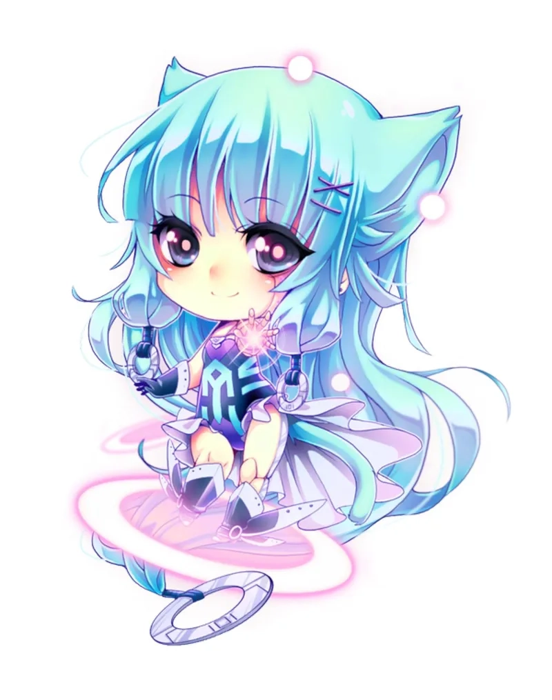 Hình ảnh ảnh anime nữ chibi ngầu chất như nước cất