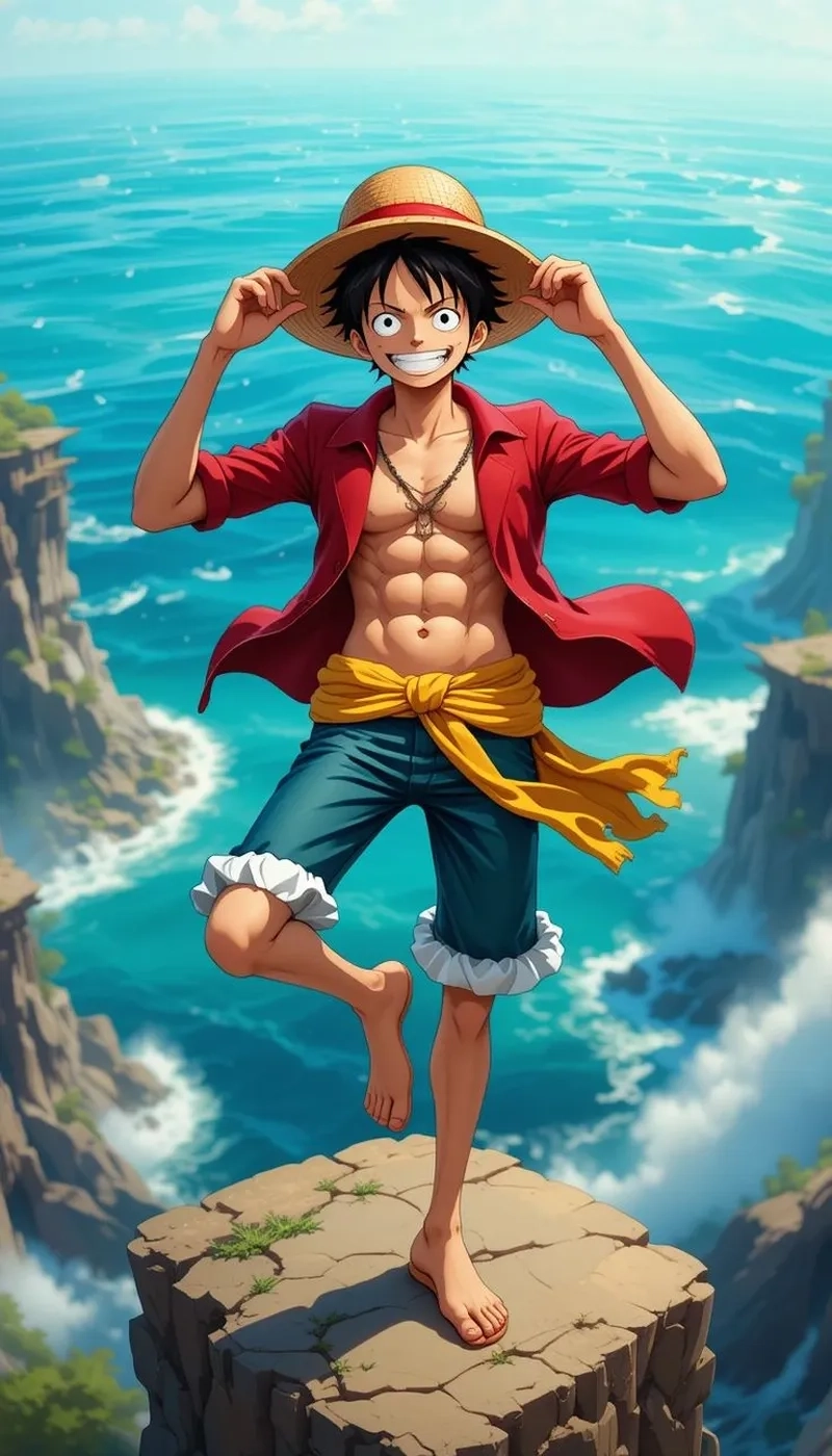 Hình ảnh anime luffy ngầu phong cách hải tặc