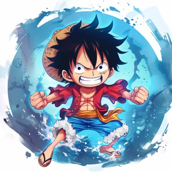 Hình ảnh băng mũ rơm chibi vui nhộn cute