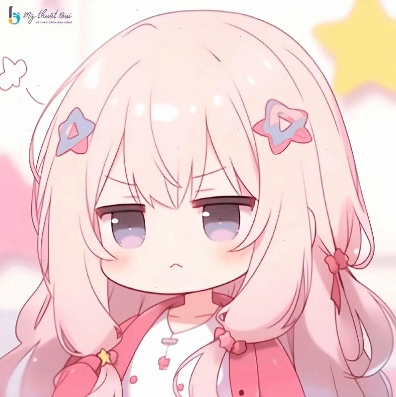 Hình ảnh chibi nữ đang vui đùa, thể hiện sự hồn nhiên, trong sáng