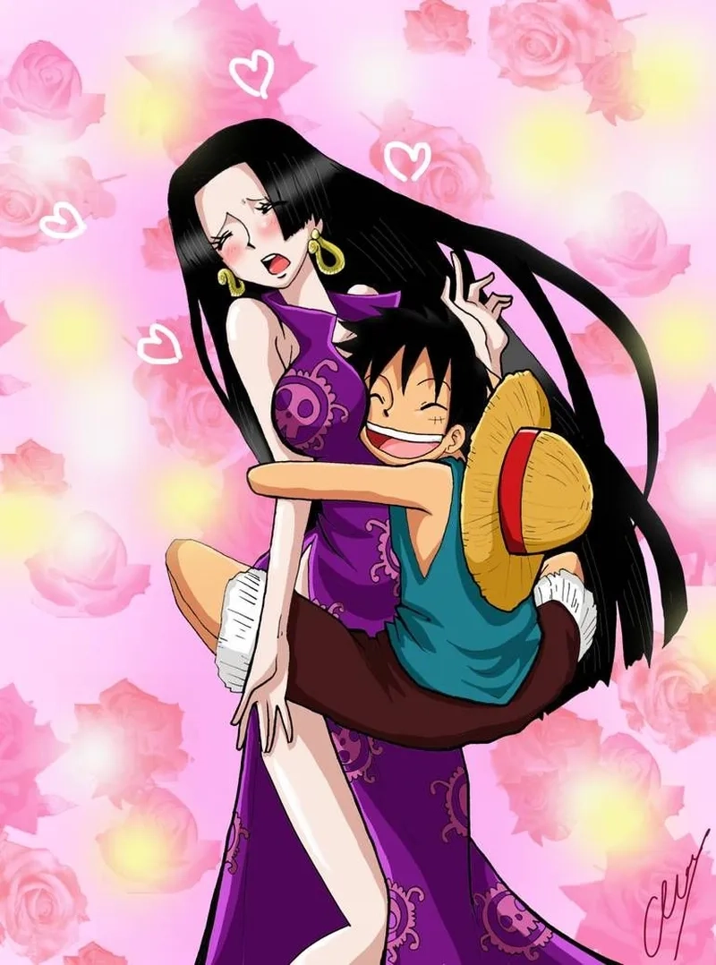 Hình ảnh lãng mạn giữa Boa Hancock Luffy khiến fan xúc động