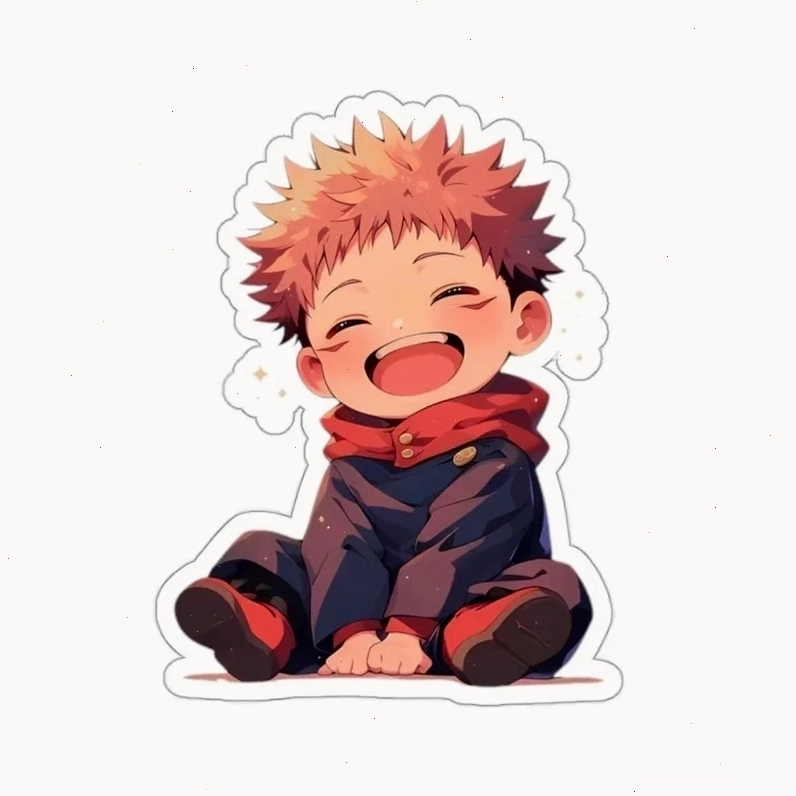 Hình ảnh Sukuna chibi với biểu cảm ngây thơ đáng yêu