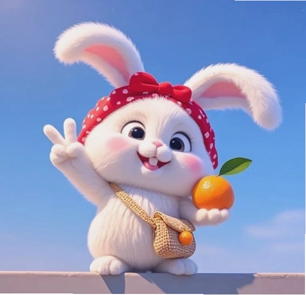 Hình ảnh thỏ con chibi với bộ lông mềm mại