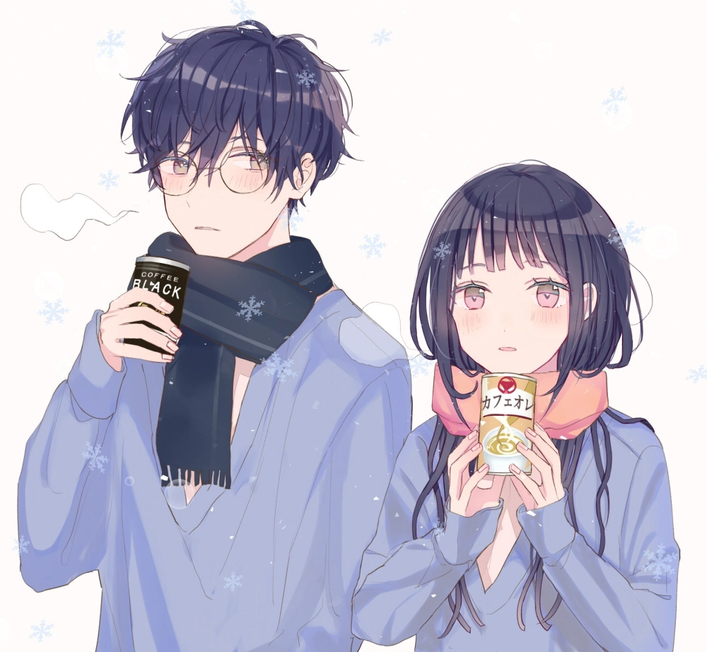 Hình anime cặp mang phong cách nhẹ nhàng