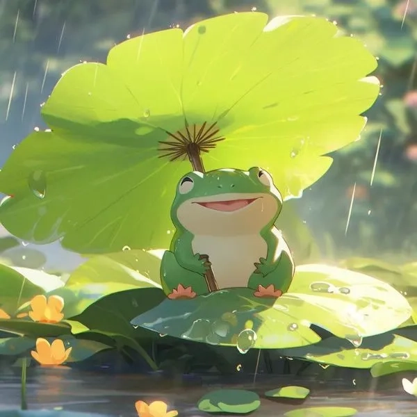 Hình con ếch mang nét ngộ nghĩnh và sinh động.