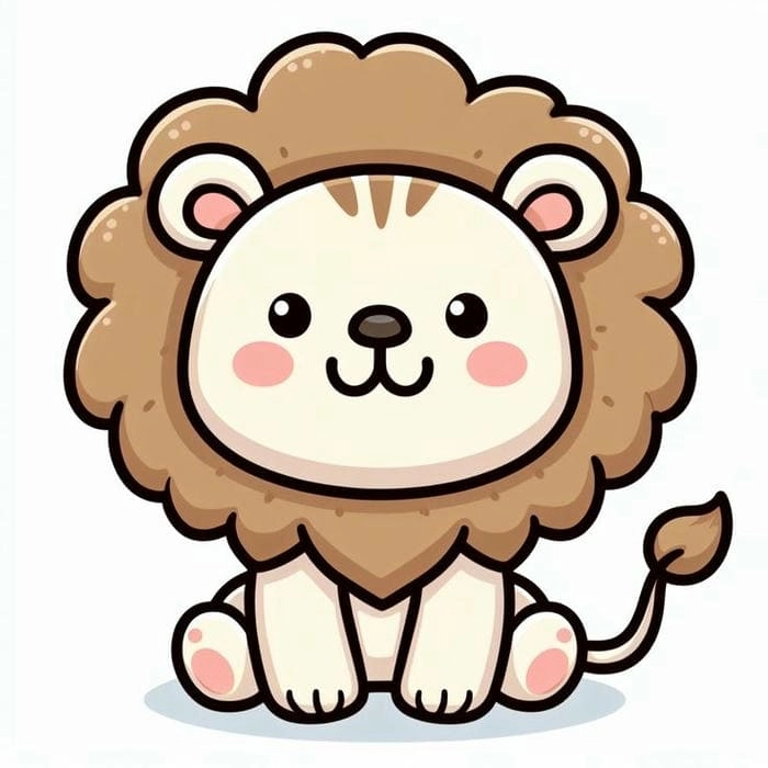 Hình cung sư tử chibi là lựa chọn hoàn hảo cho không gian nhà bạn