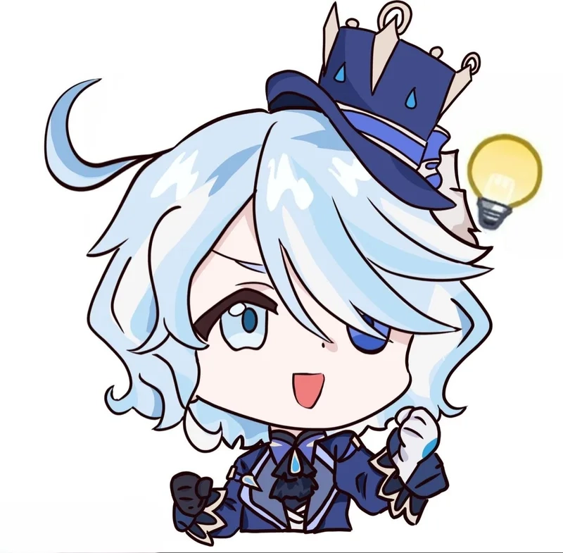 Hình furina chibi với thiết kế chi tiết và sống động cho mọi fan anime