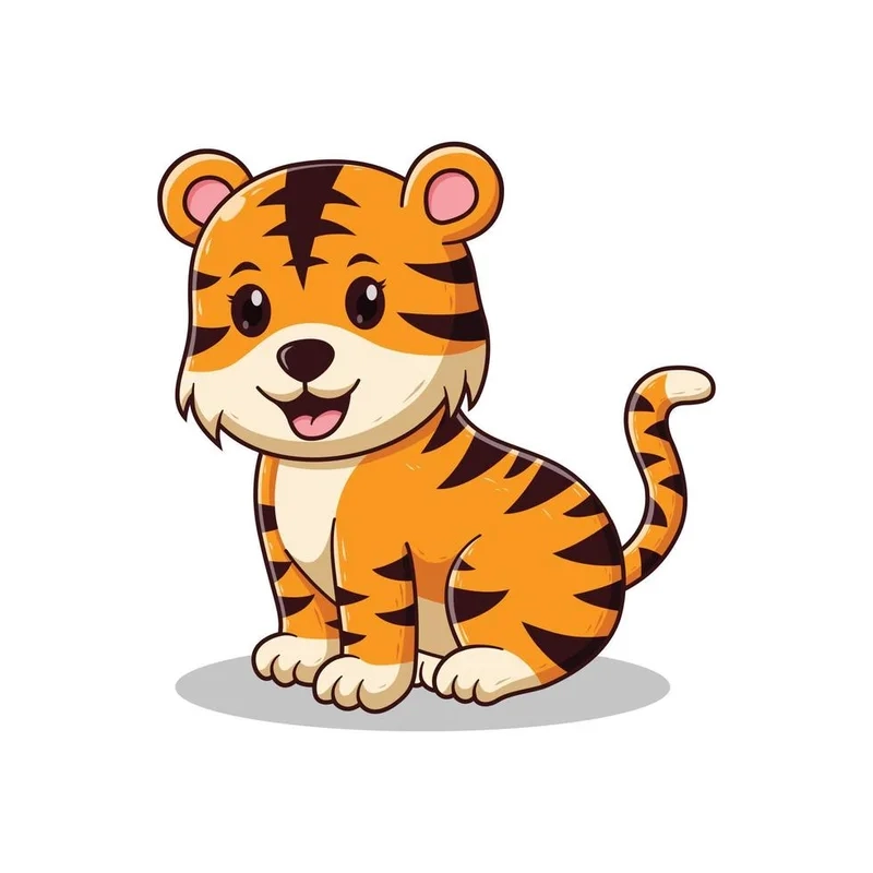 Hình hổ chibi cute sẽ làm không gian của bạn thêm phần sinh động