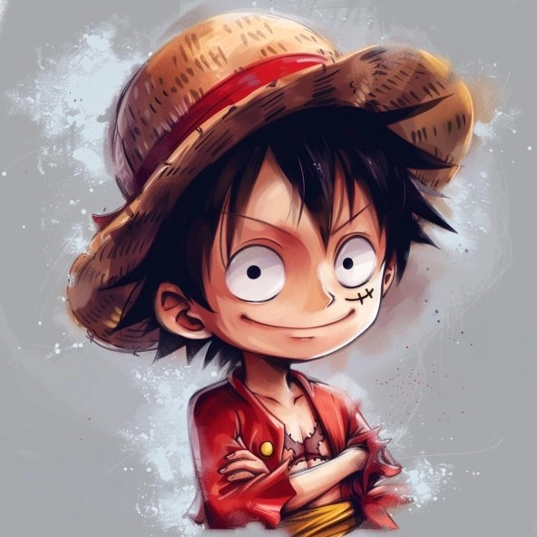 Hình luffy gear 5 chibi biến hình siêu cute