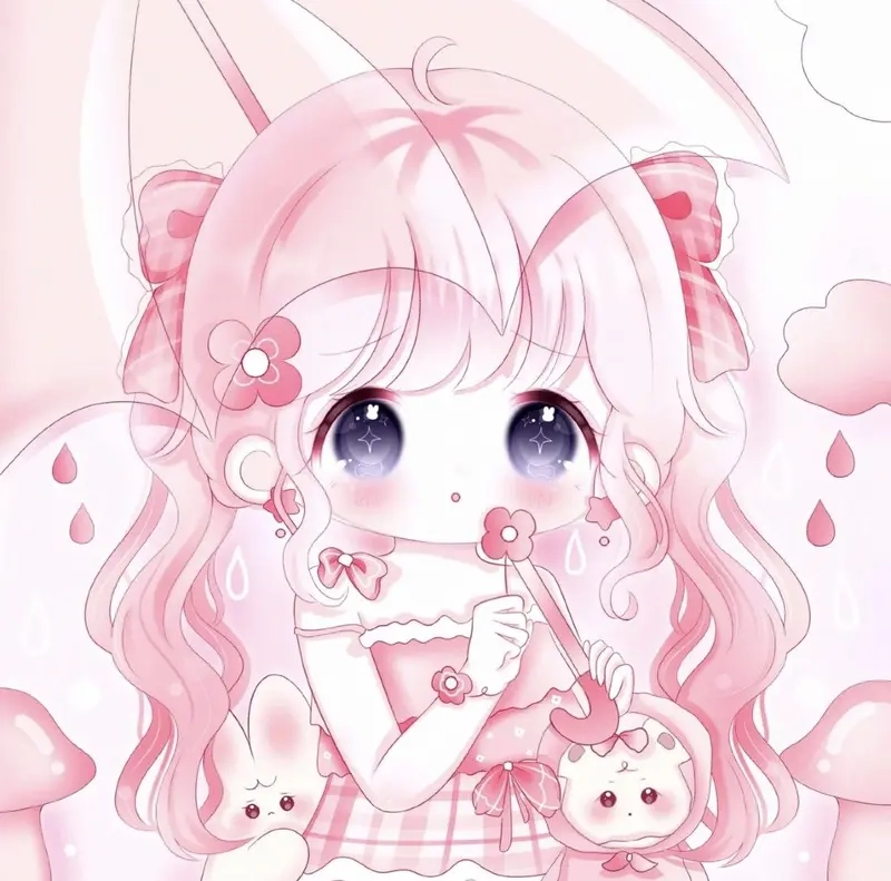 Hình nền chibi cute nữ cực dễ thương cho bạn thêm yêu đời