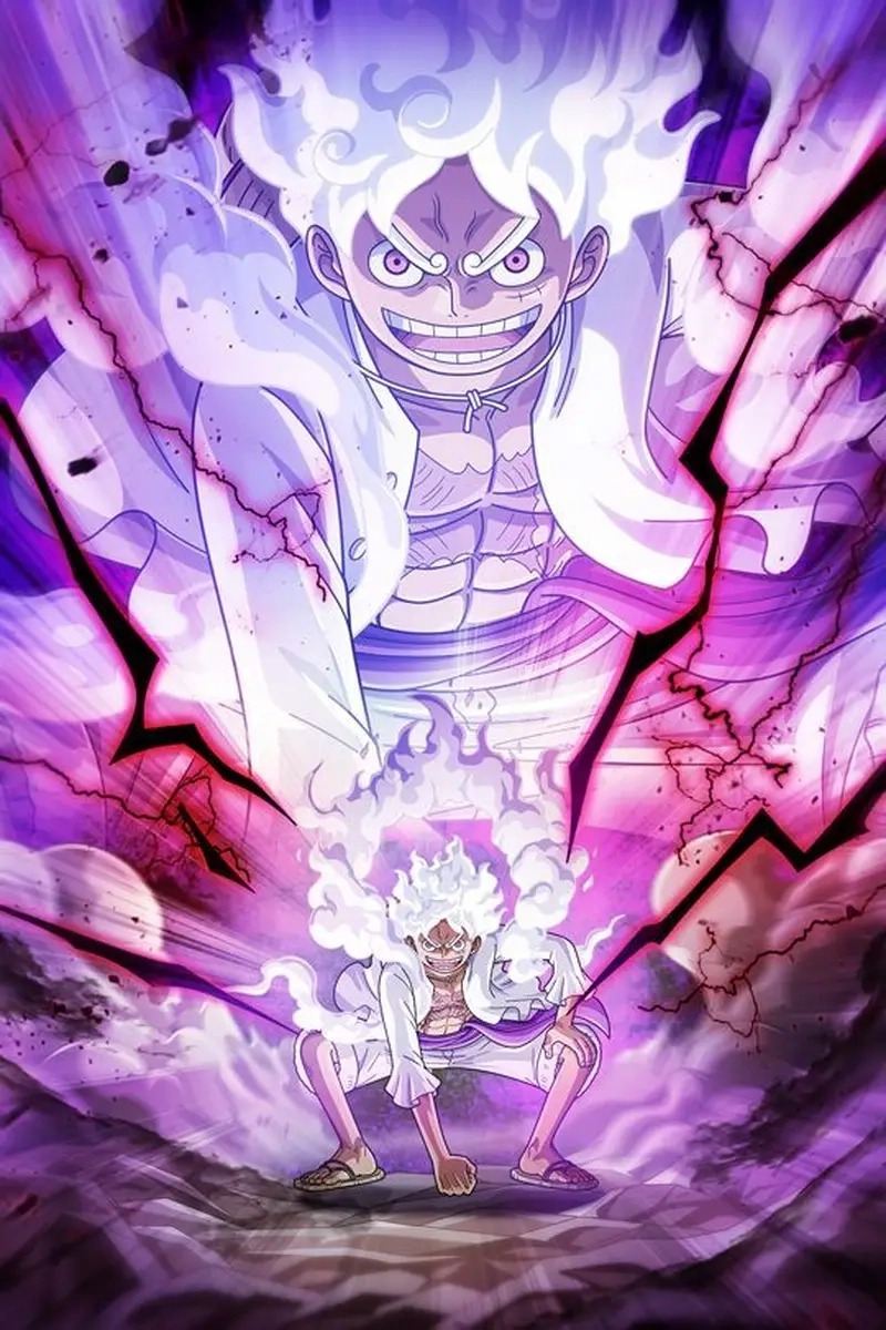 Hình nền cute luffy mang phong cách anime đáng yêu.