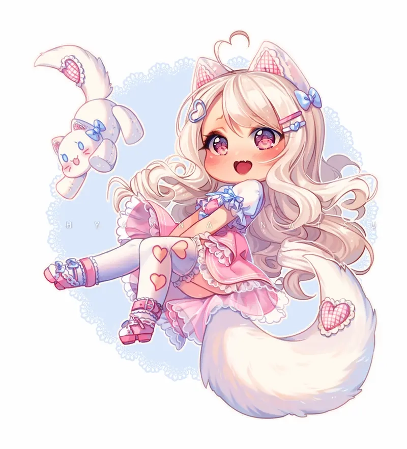 Hình nền cute nữ chibi siêu dễ thương và ngọt ngào
