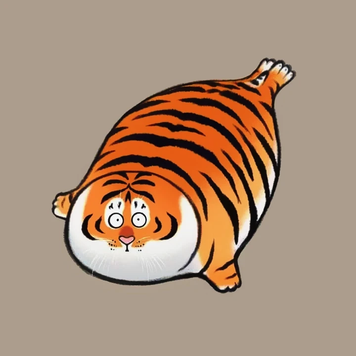 Hình nền hổ cute tạo điểm nhấn dễ thương cho màn hình.