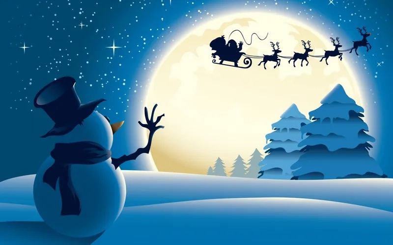 Hình nền noel cute tạo cảm giác vui tươi và rộn ràng.