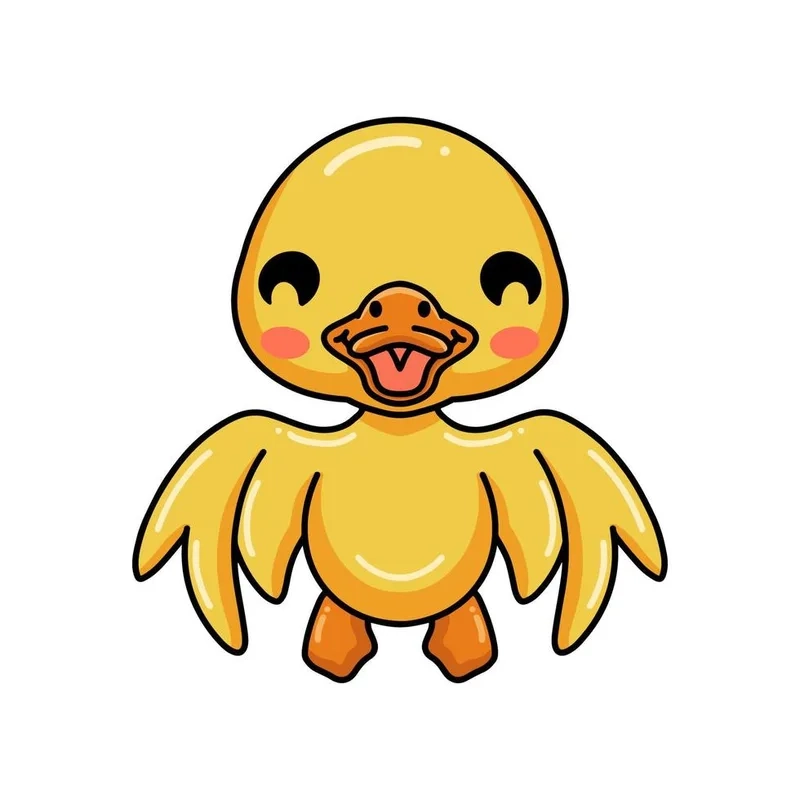 Hình vịt chibi luôn là nguồn cảm hứng cho các fan vẽ tranh