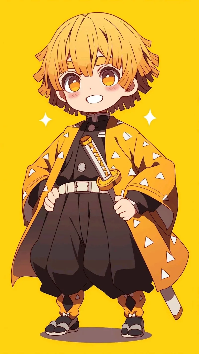 Hình zenitsu mang phong cách anime ấn tượng và thu hút.