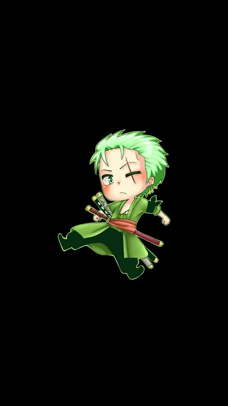 Hình zoro chibi cute phù hợp làm ảnh đại diện anime.