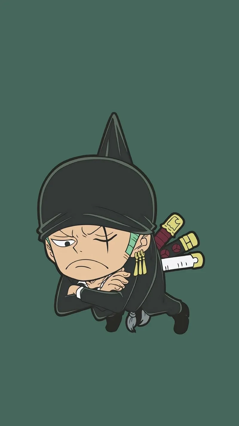 Hình zoro chibi giữ được nét đặc trưng của nhân vật.