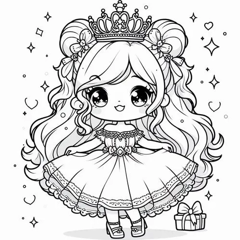 Hướng dẫn vẽ công chúa chibi đơn giản và cute cho bé