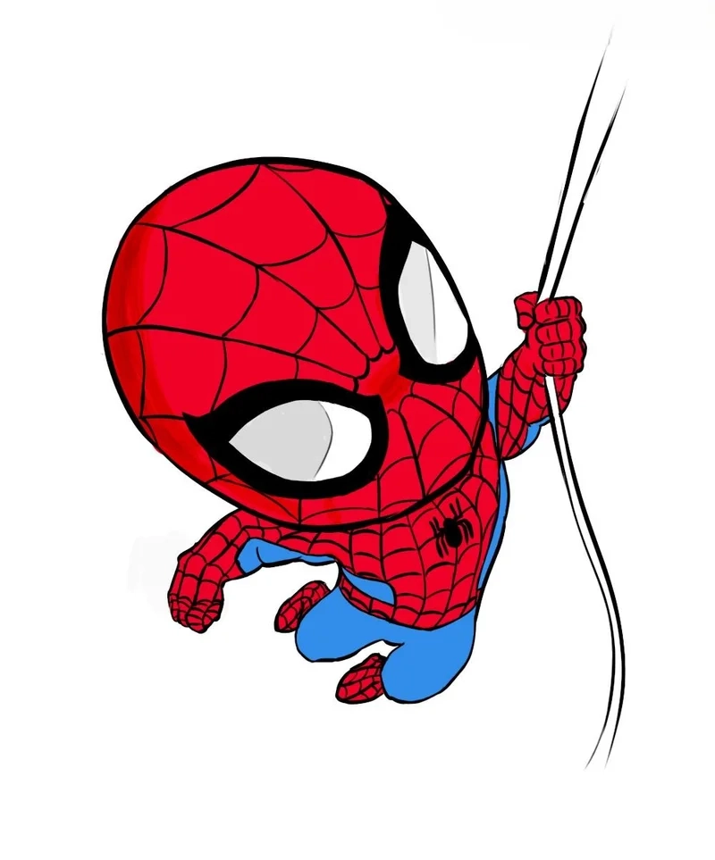 Hướng dẫn vẽ spider man chibi đơn giản ai cũng làm được