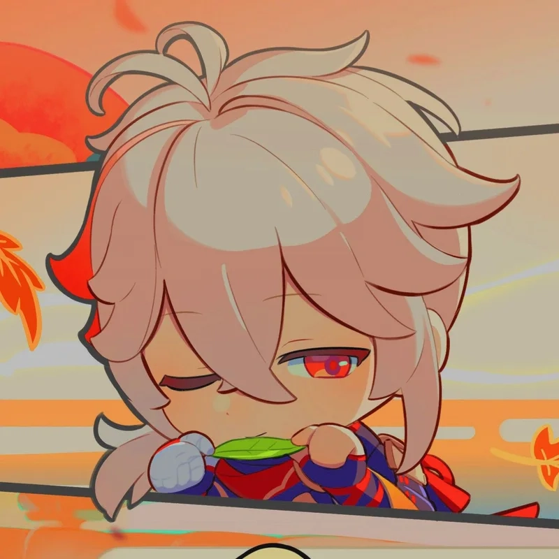 Kazuha chibi official art đẹp mắt và chuẩn phong cách Genshin Impact