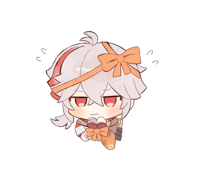 Kazuha chibi sticker dễ thương và phù hợp cho mọi fan Genshin