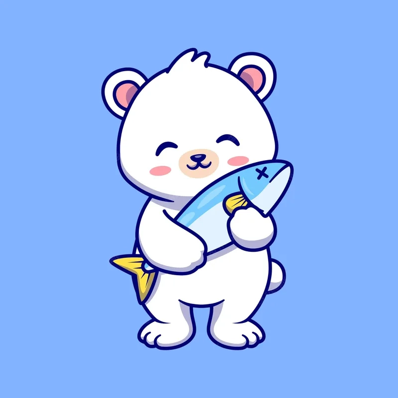 Khám phá hình gấu tuyết chibi dễ thương nhất