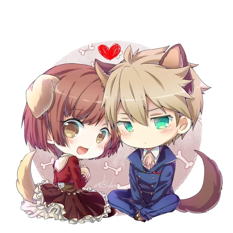 Khám phá hình vẽ cặp đôi chibi dễ thương siêu đáng yêu