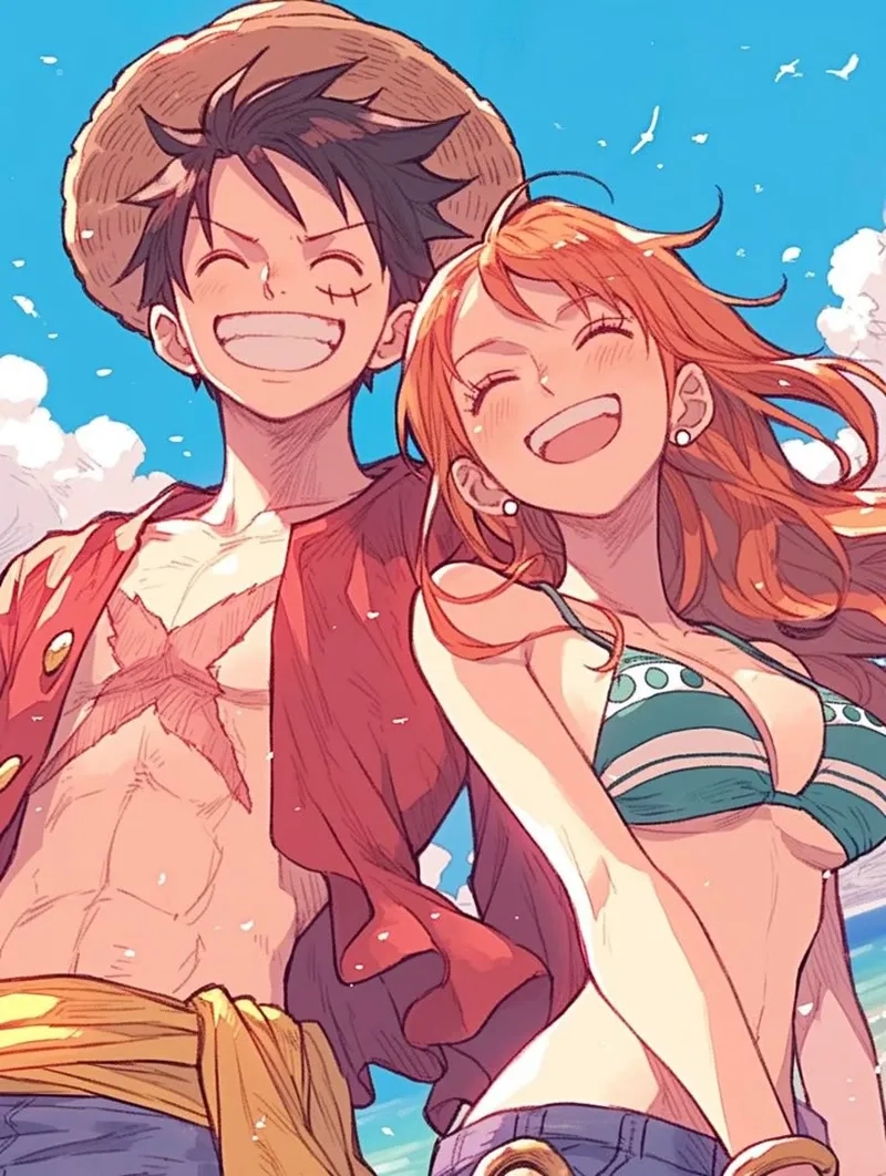 Khoảnh khắc tình cảm trong One Piece Luffy x Nami gây bão