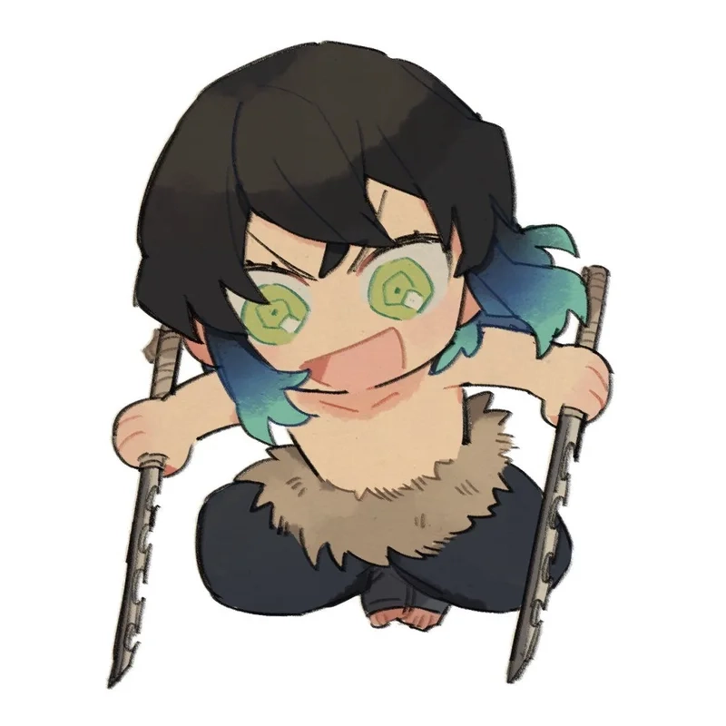 Không thể rời mắt khỏi bộ inosuke chibi official art