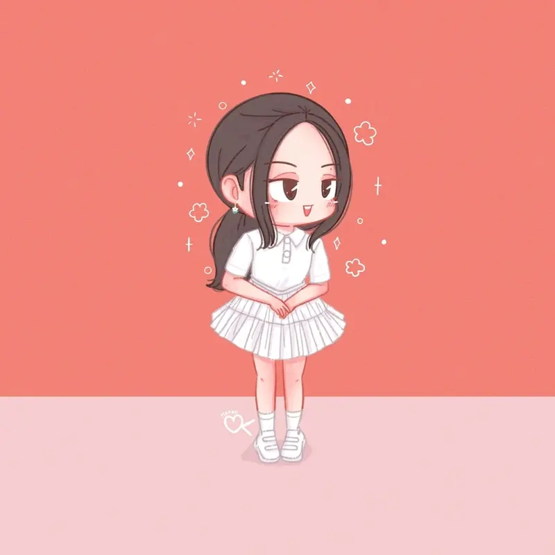 Lộ diện loạt ảnh jennie blackpink chibi mới toanh