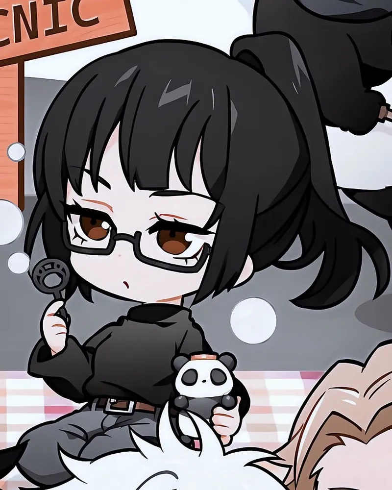 Maki chibi jjk thể hiện nét đáng yêu của cô ấy trong Jujutsu Kaisen